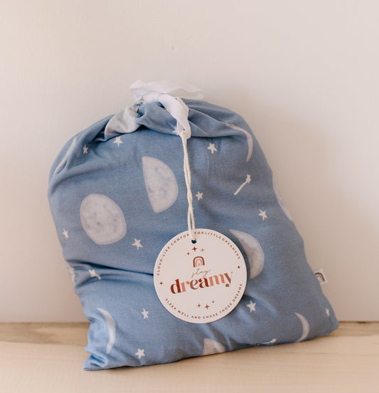 Reach For The Moon Bamboo Crib Sheet -