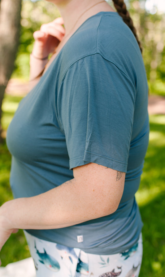Women’s Solid T-shirt (Matches Sharks)