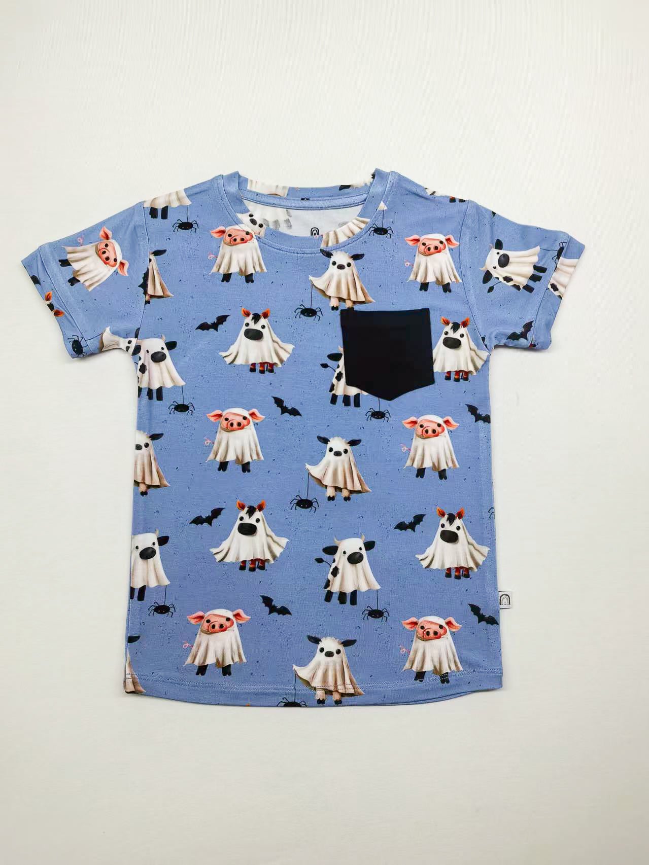 Barnyard Boos - Kids Pocket T-Shirt