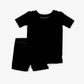 Kids Shorts+T-Shirt Pj set - Solid Black - Summer