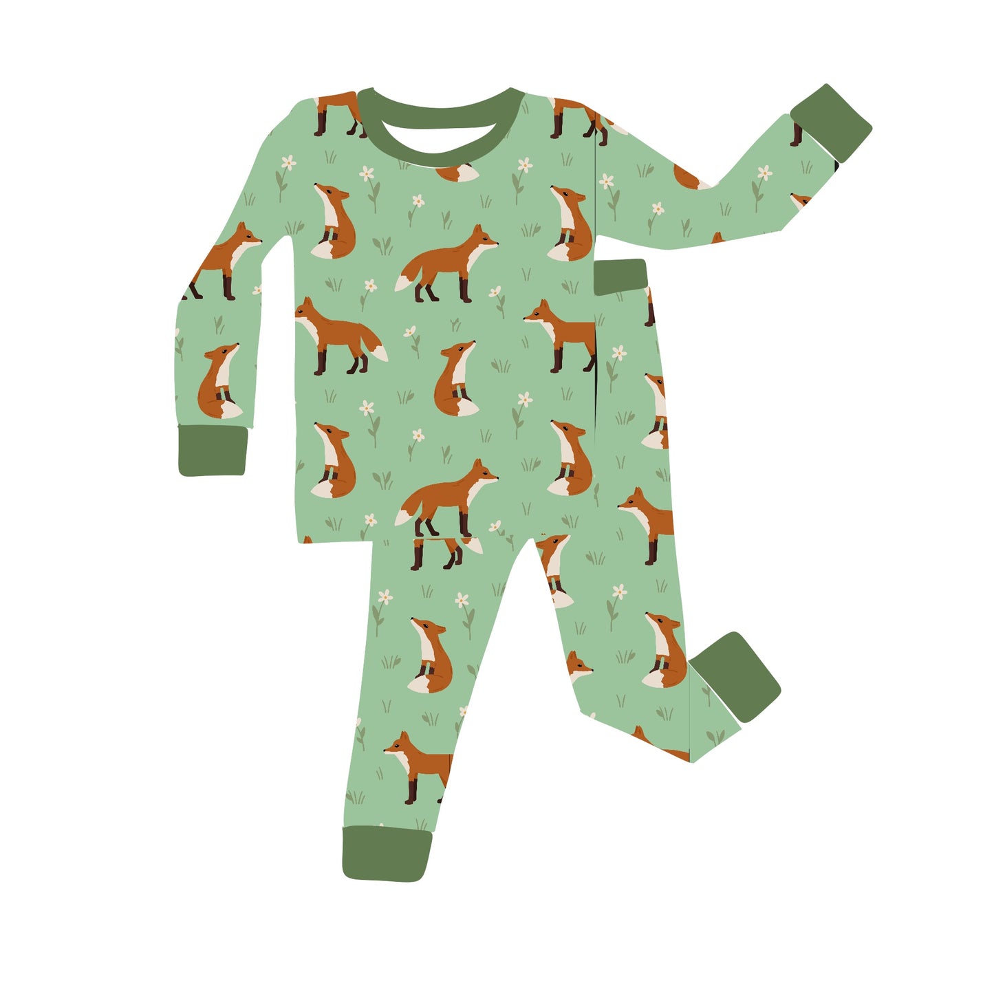 The Fox And The Sound Asleep - Bamboo Long Sleeve PJs