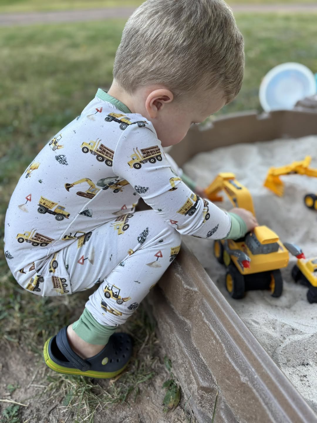 Kids Two Piece Pjs - Diggers & Movers