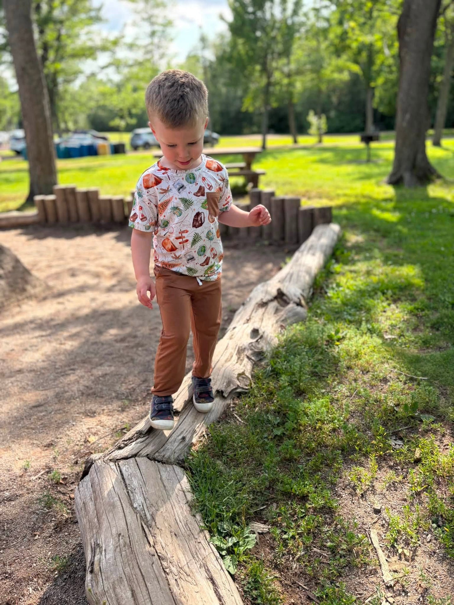 Kids Bamboo Jogger Pants - Acorn - Solid Brown