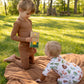 Kids Two Piece Pjs - Acorn - Solid Brown
