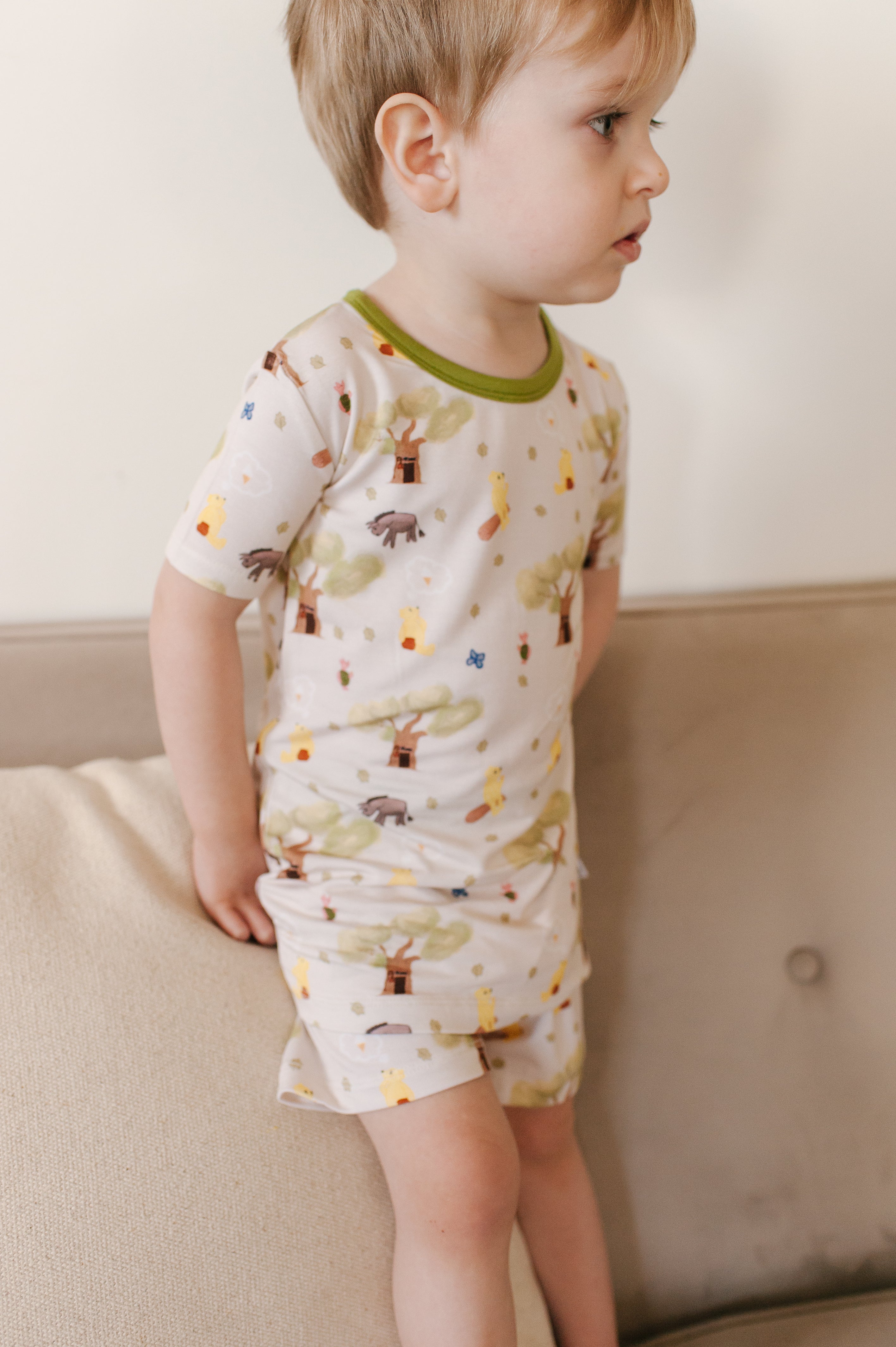 Rumbly Tumbly Winnie The Pooh Bamboo Shorts and T Shirt Pj Set