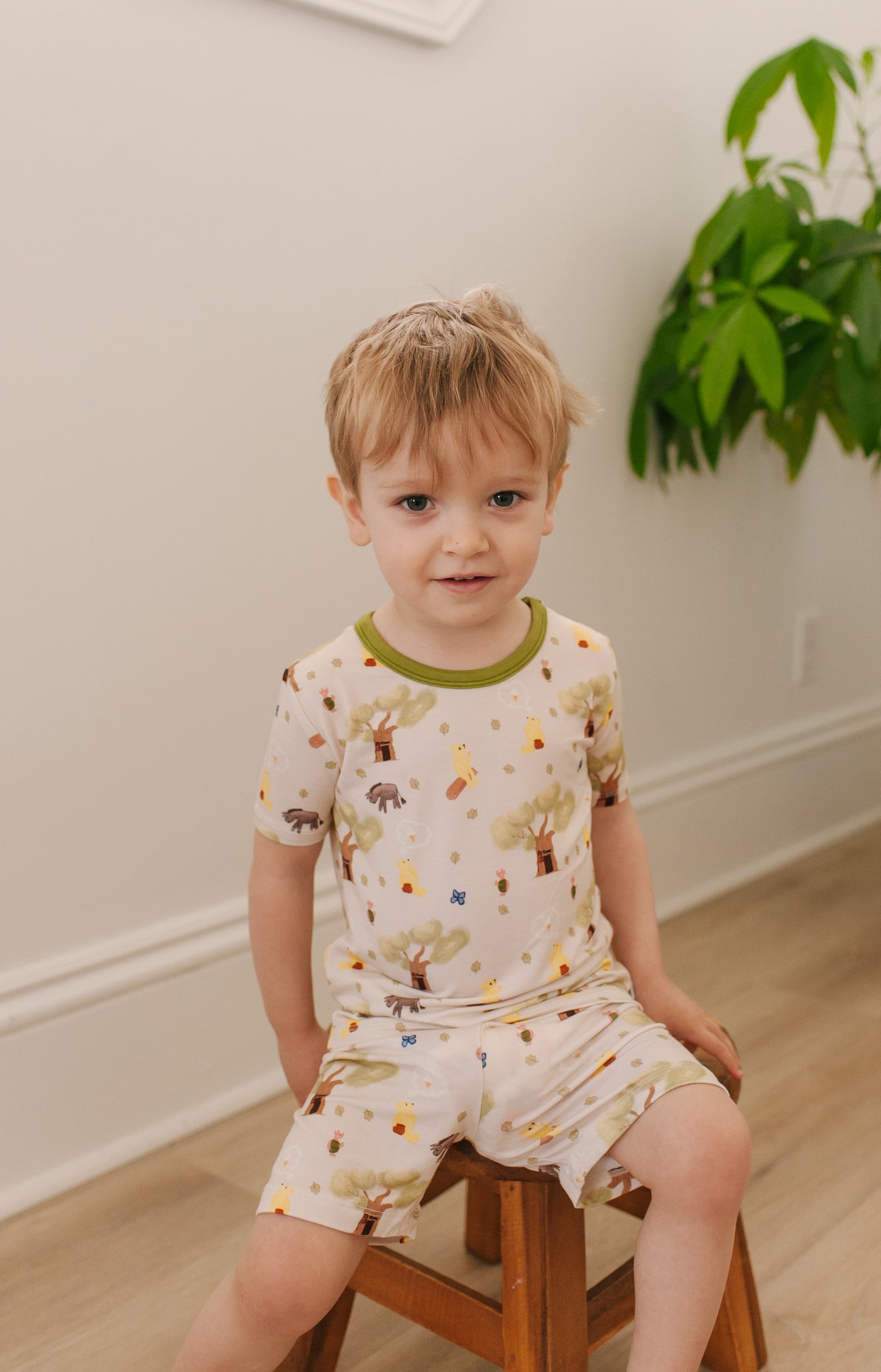 Rumbly Tumbly (Winnie The Pooh) Bamboo Shorts and T-Shirt Pj Set