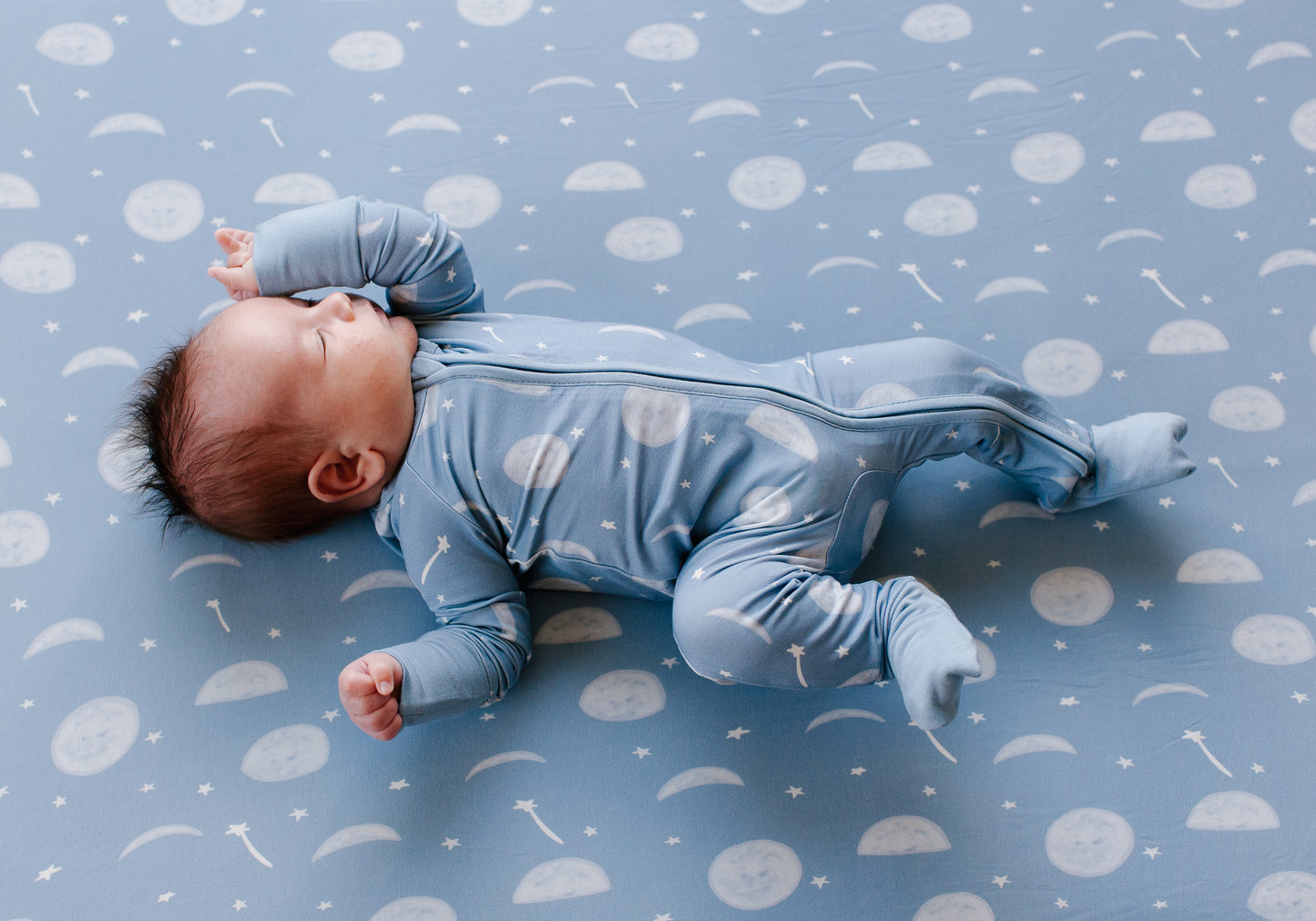 Reach For The Moon Bamboo Crib Sheet