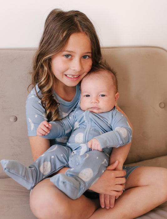 Reach For The Moon Bamboo Shorts and T-Shirt Pj Set