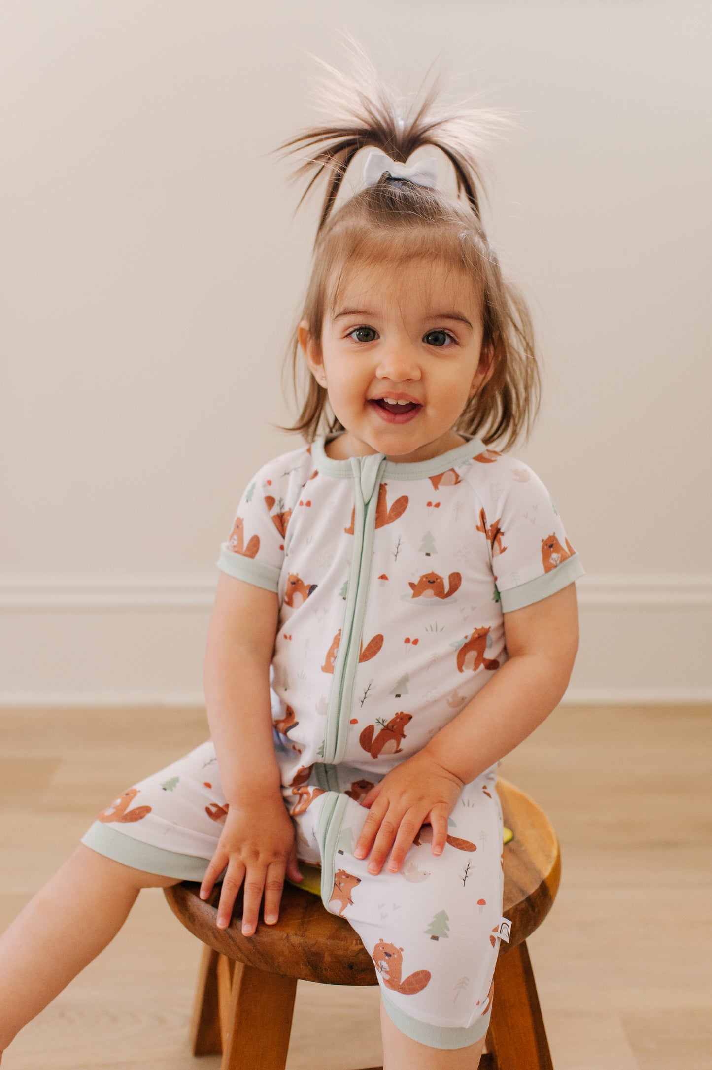 Woodchip Bamboo Shortie Romper -