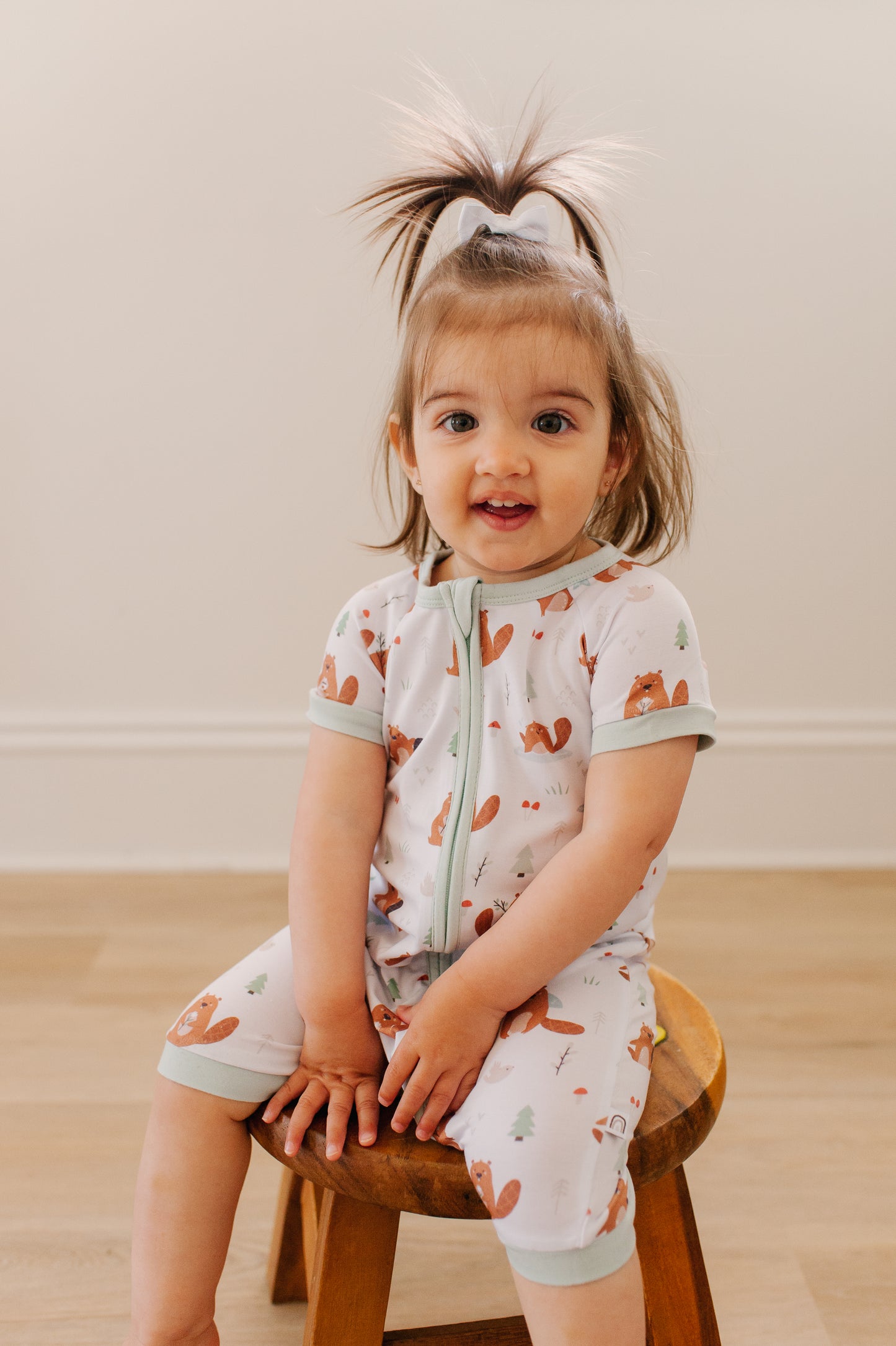 Woodchip Bamboo Shortie Romper -