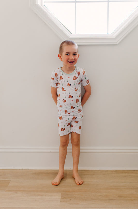 Woodchip Bamboo Shorts and T-Shirt Pj Set