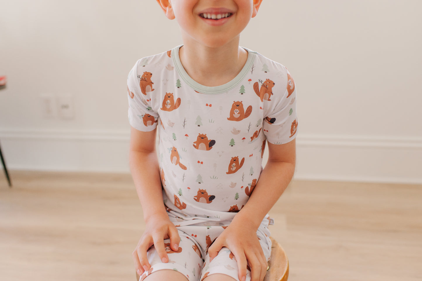 Woodchip Bamboo Shorts and T-Shirt Pj Set