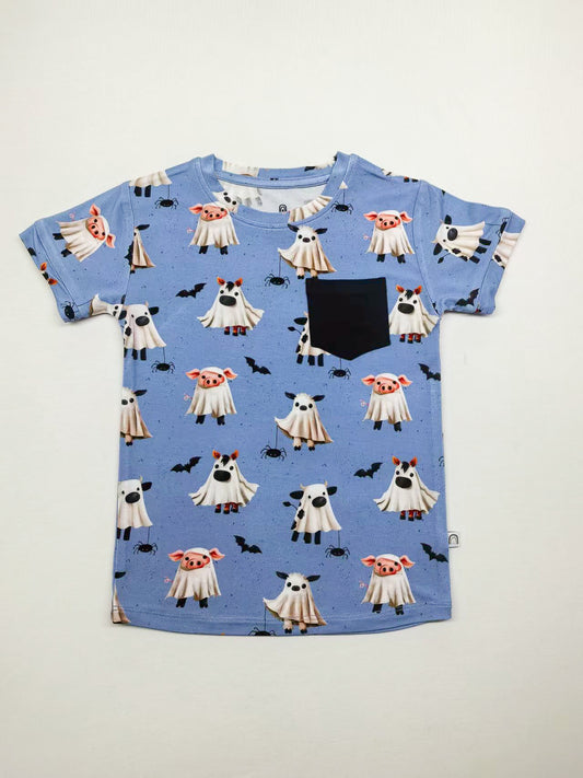 Farm Halloween - Kids Pocket T-Shirt