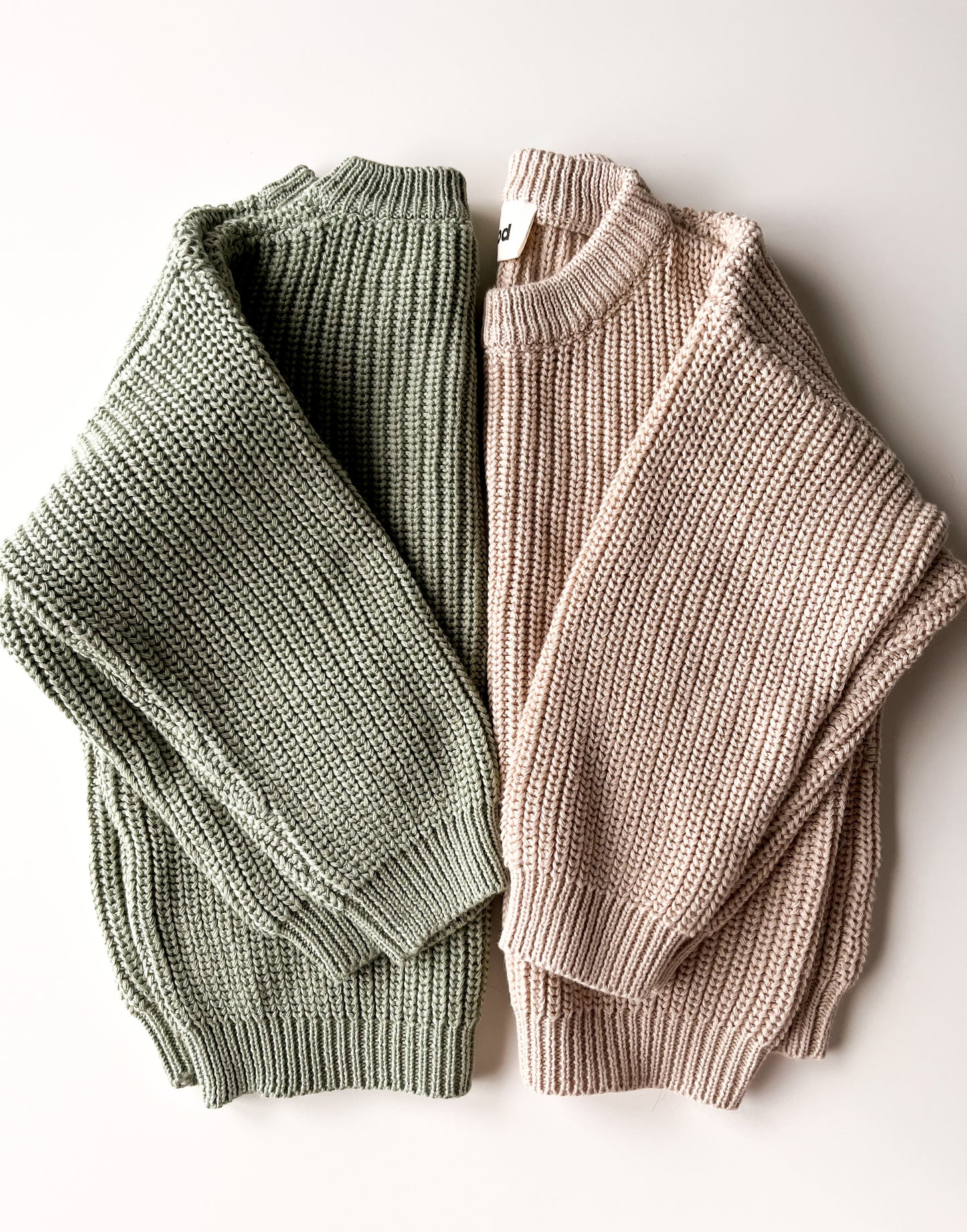 Basic Knit Oversized Sweater - Natural